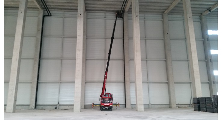 Çerkezköy'de sifonik sistem montajımız sepetli vinç ile