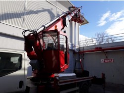 Saray'da havalandırma bacası montajımız ve boru izolasyonu sepetli vinç ile