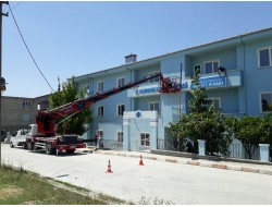 Çerkezköyde sepetli vinç tabela montajımız