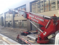 Sarayda kompozit panel montajımız 28 mt sepetli vinç ile